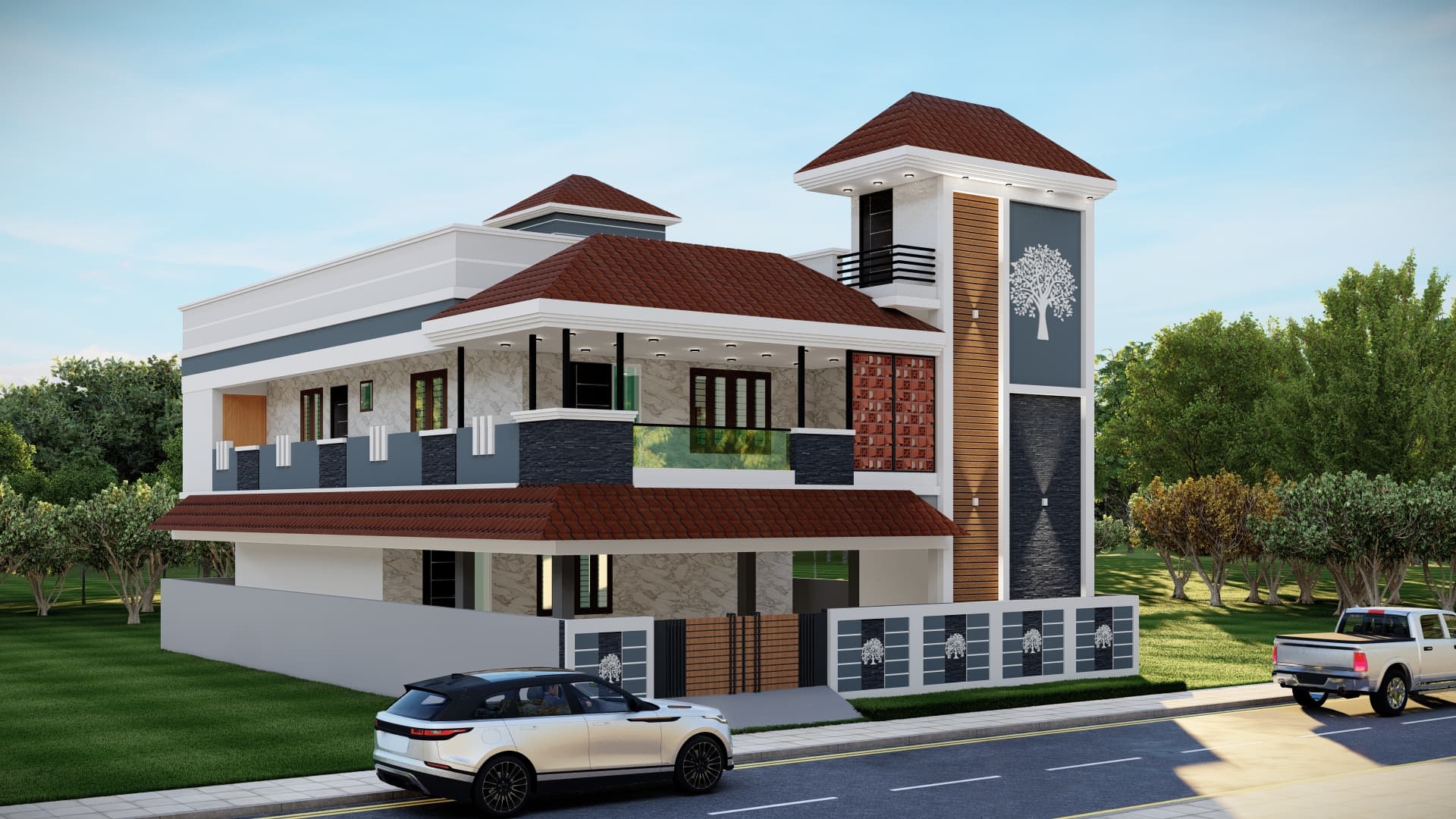 Spacious Indian Bungalow Front