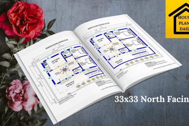33x33  North Face Home Plan As Per Vastu