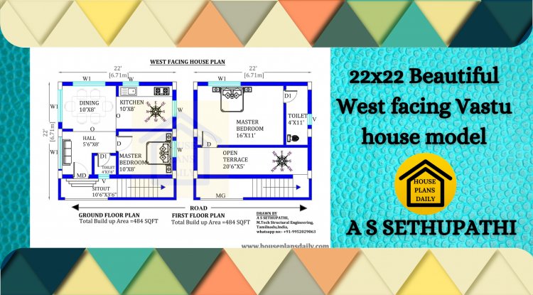 22x22 West Facing Vastu House Design