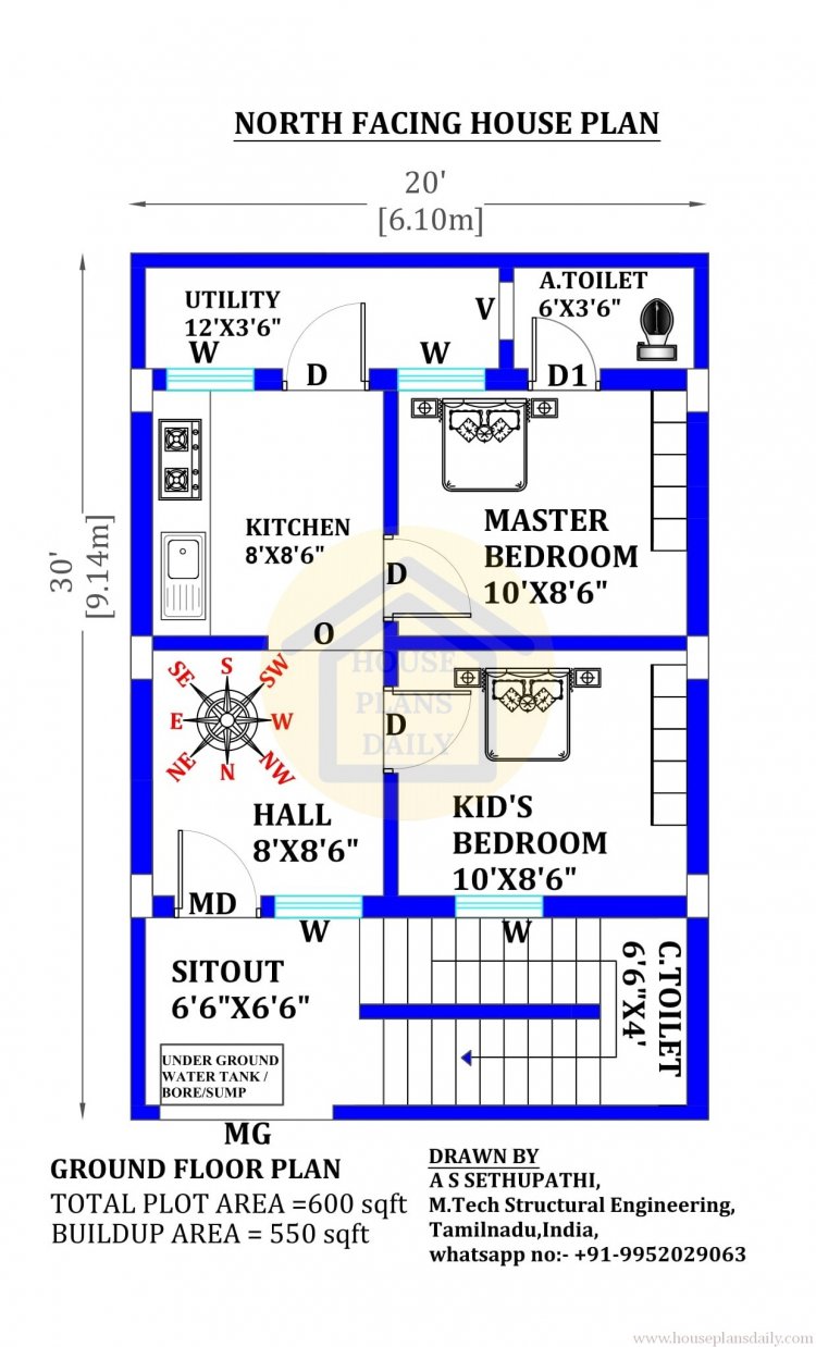 20x30 North Face House Plan|New Home Design - House Plans Daily