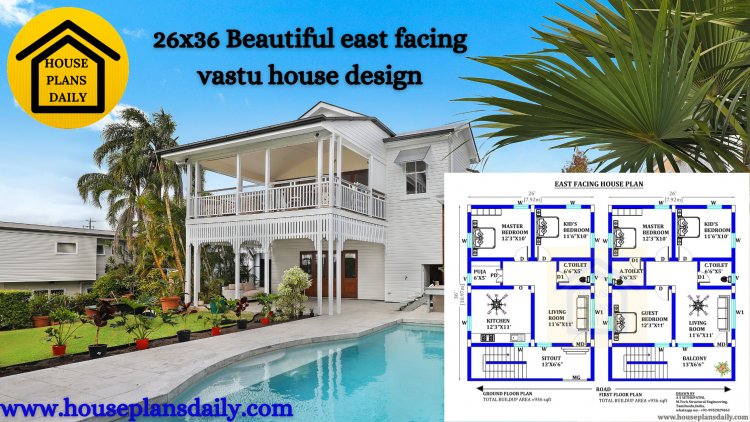 26x36 east facing Vastu house design