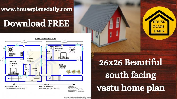 26x26 South Facing Vastu Home Plan