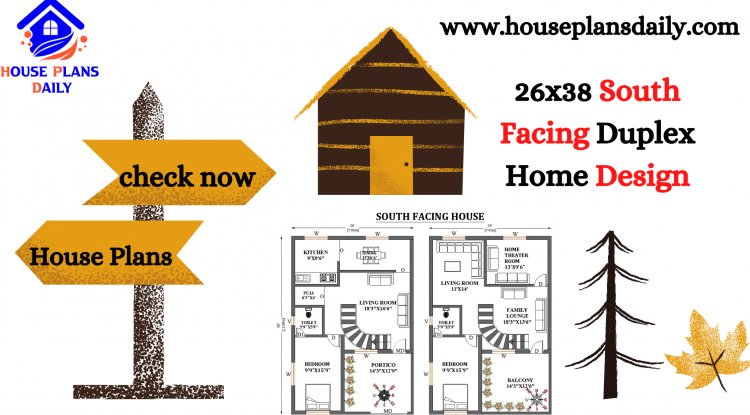 26x38 South Facing Duplex Home Design