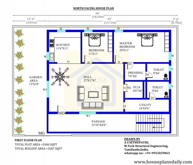  north facing house plans