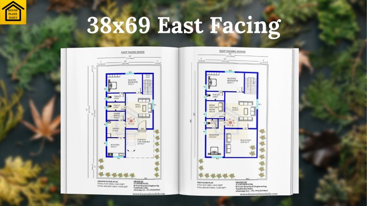 38x69 East Facing Home Plan With Vastu Shastra