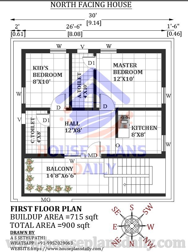 G+2 Tiny House Plan Design.