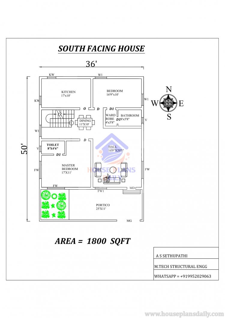 south floor plan