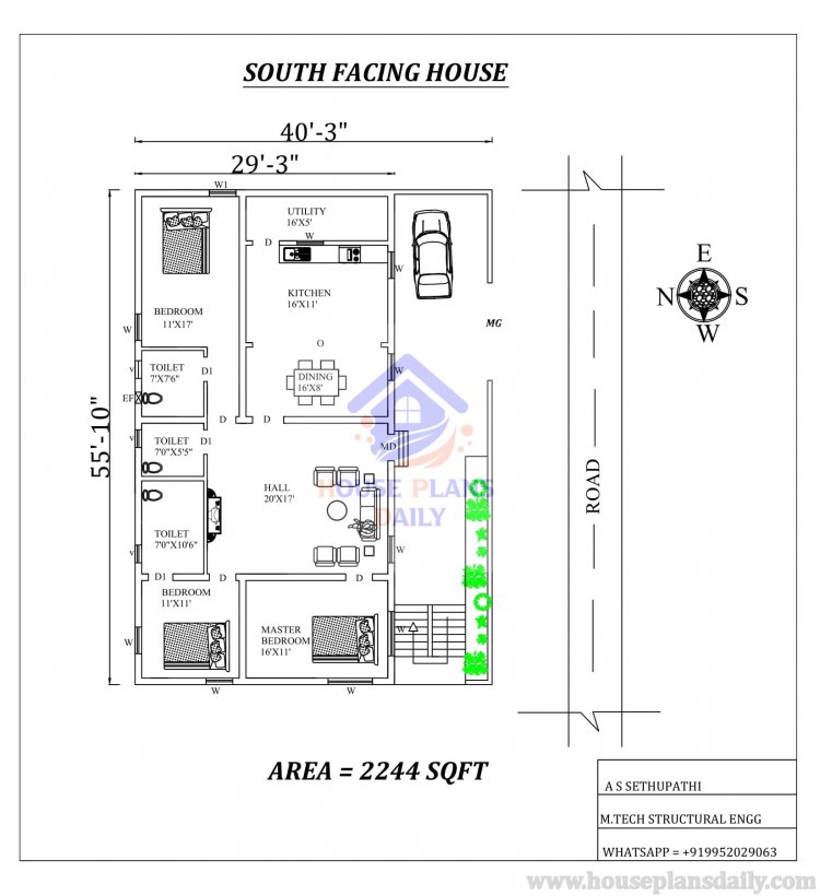 south face home map