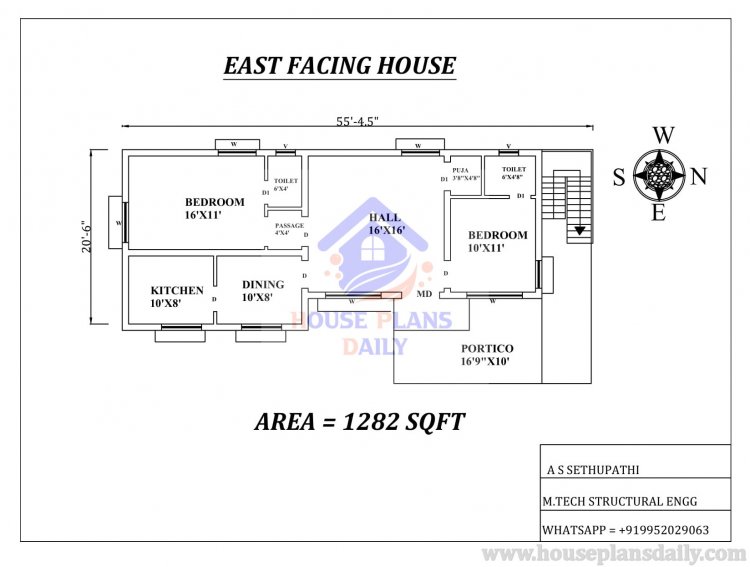 east facing house plan