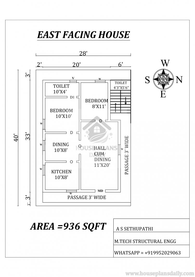 east bungalow plan