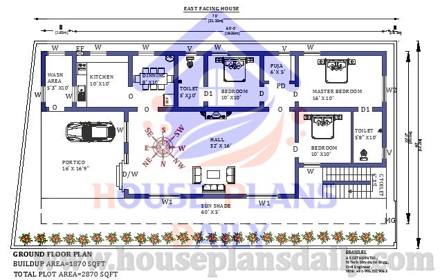 70X40 G1 Home Design As per Vastu Shastra