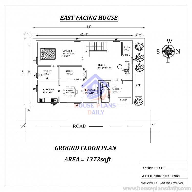 east duplex plan