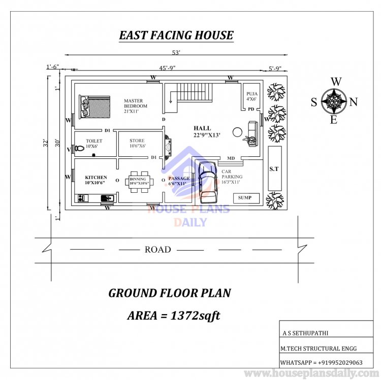 east duplex plan