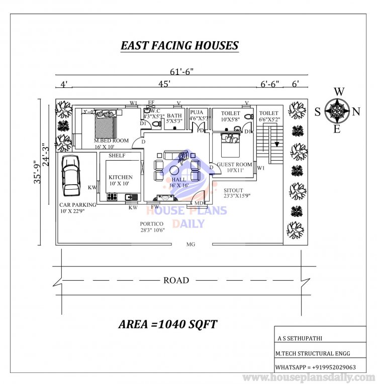 east villa plan