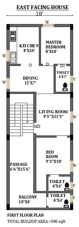 900 SQFT Small Home Plans