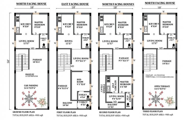 900 SQFT Small Home Plans