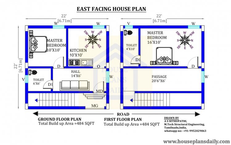 east facing vastu home plan