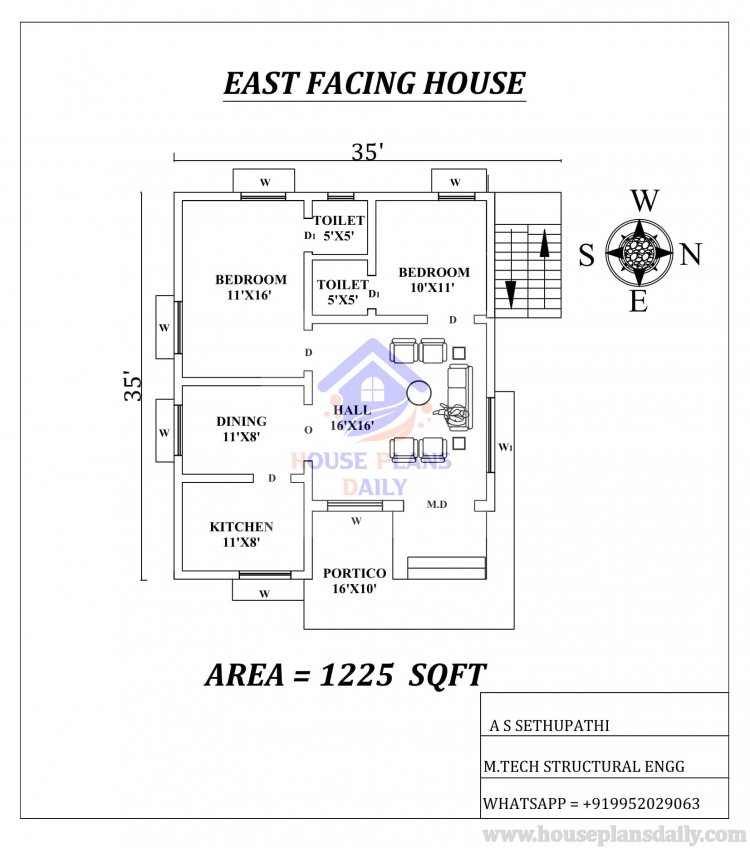 east house plan