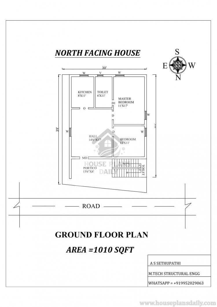 north facing house plan