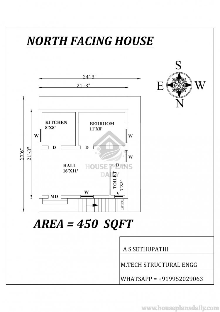 North facing House plan 