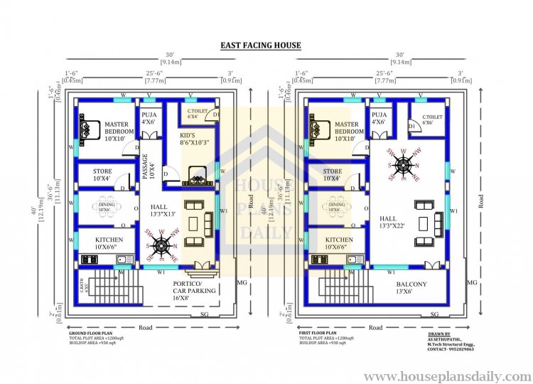 east facing home design