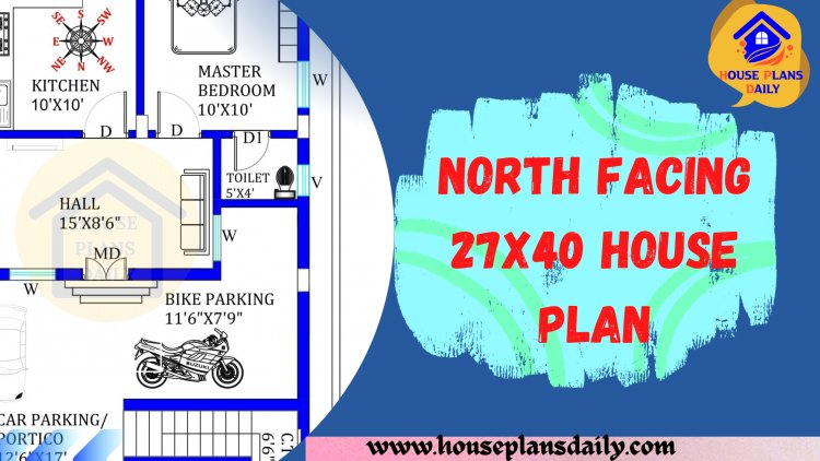 North Facing 27x40 House Plan | Simple Home Design