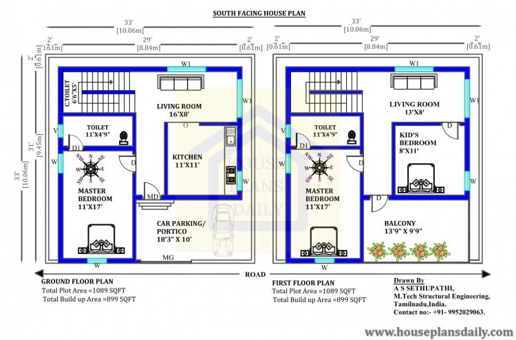 south facing duplex house