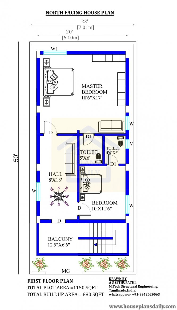 north facing house plan as per vastu