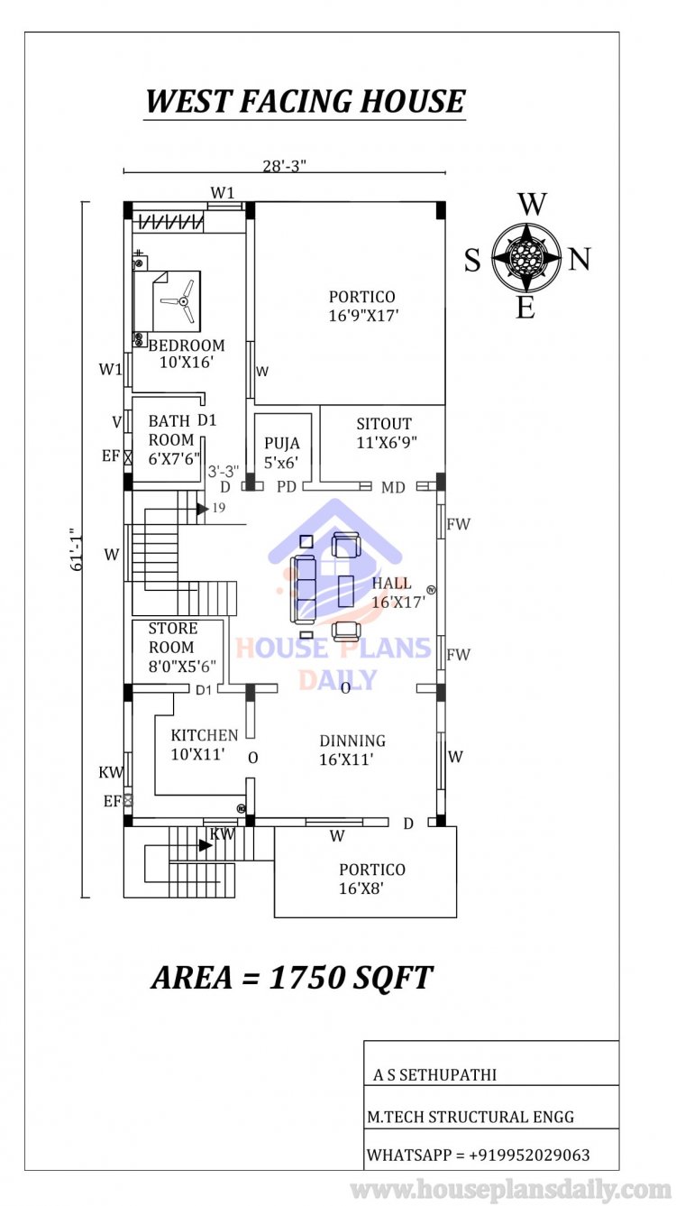 west vast plan drawing