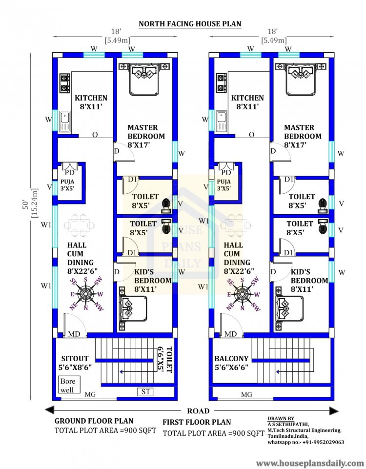 north house vastu plan