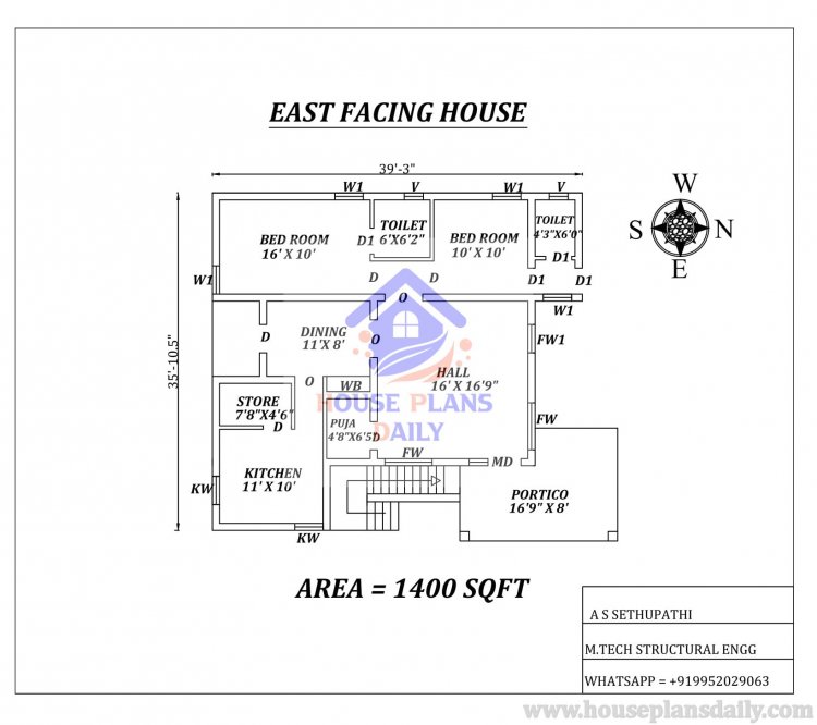 east home plan idea
