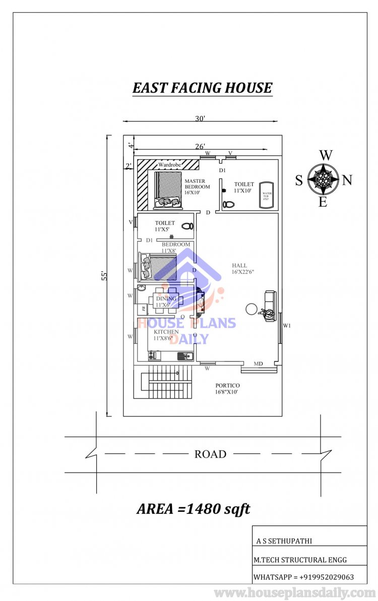 east floor plan design