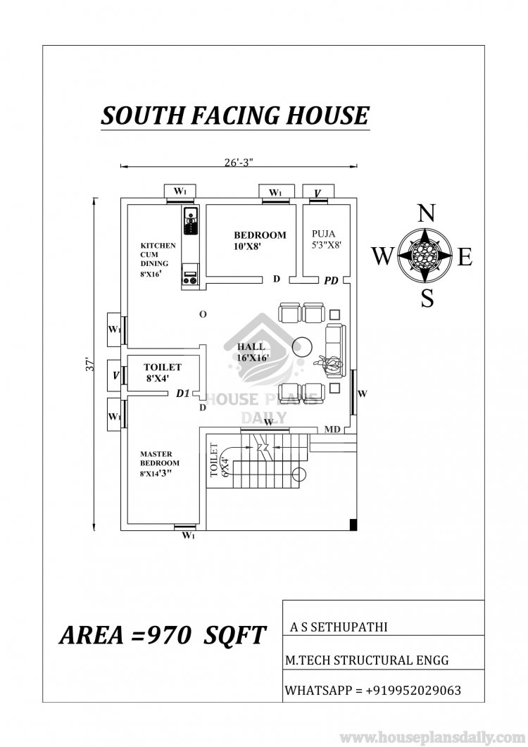 2BHK House Plans As Per Vastu Shastra | house plans | 2bhk house plans