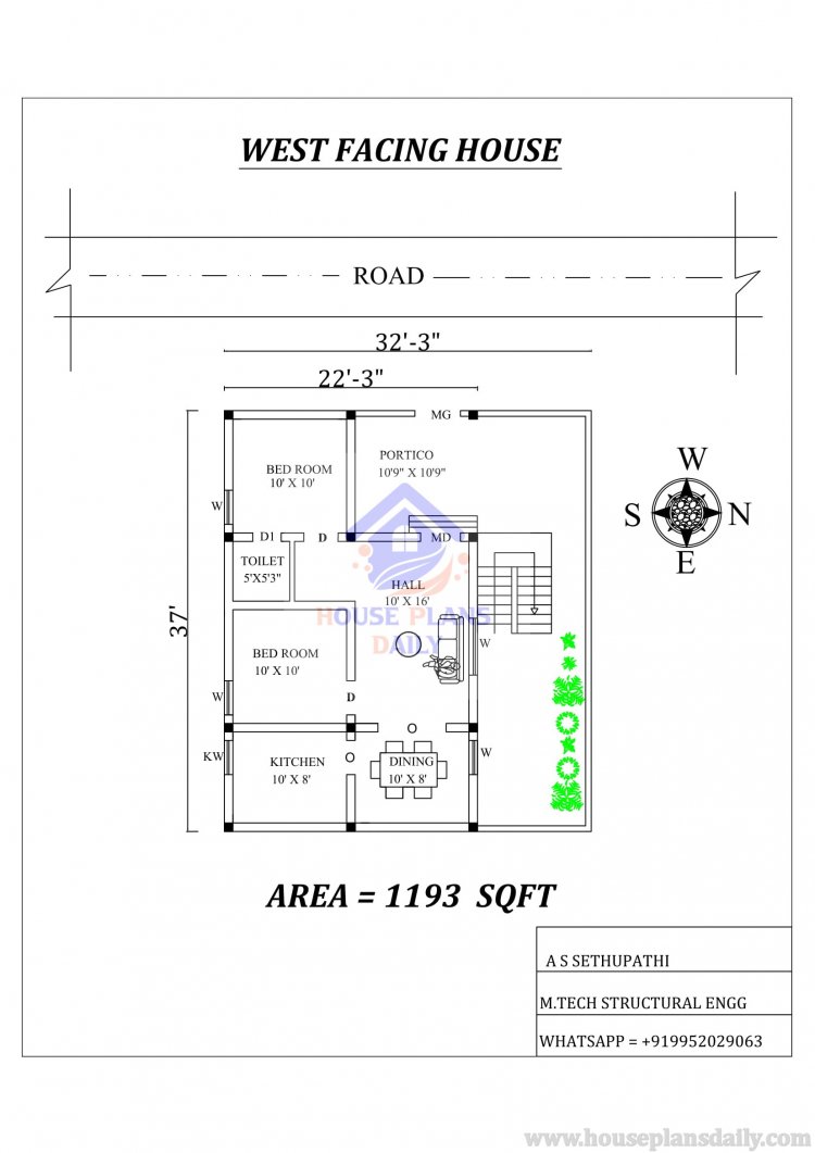 2BHK House Plans As Per Vastu Shastra House Plans 2bhk House Plans 