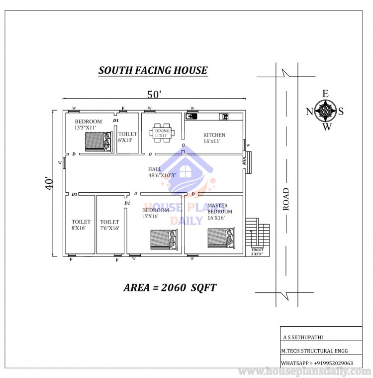 3BHK House Plans | 3BHK Home Designs | House Plans As Per Vastu Shastra