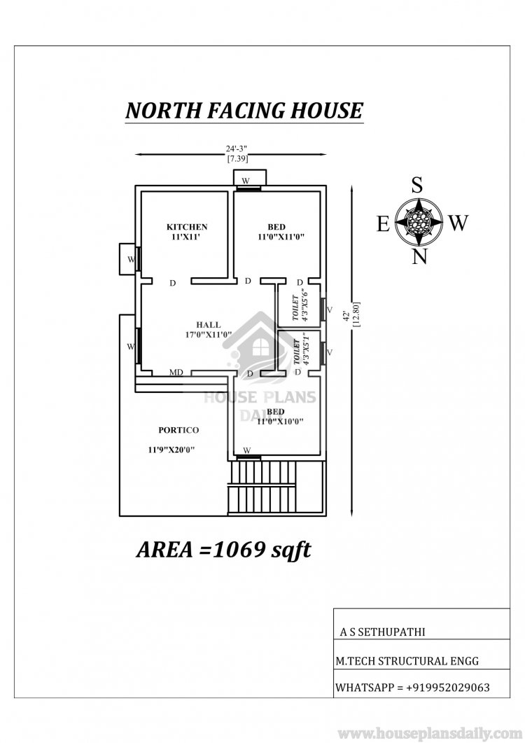 North Facing House Plans As Per Vastu Shastra North Home House 