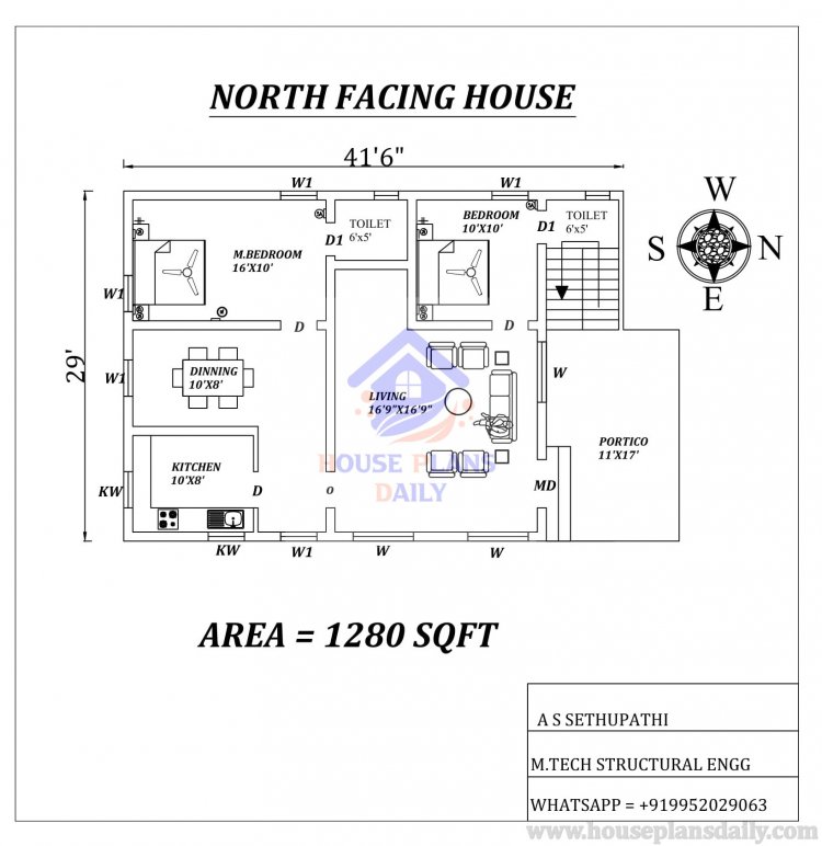 North Facing House Plans As Per Vastu Shastra | North home