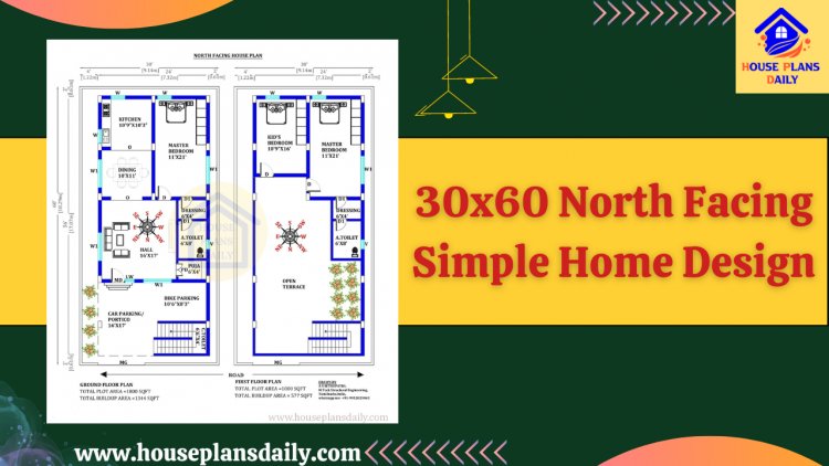 30x60 North Facing Simple Home Design | Chota Ghar Ka Design