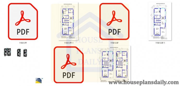 1150 sq ft house plans 3 bedroom | 23 50 house plan | 1150 SQFT home plan