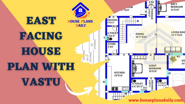 East Facing House Plan With Vastu | 60x60 Home Design