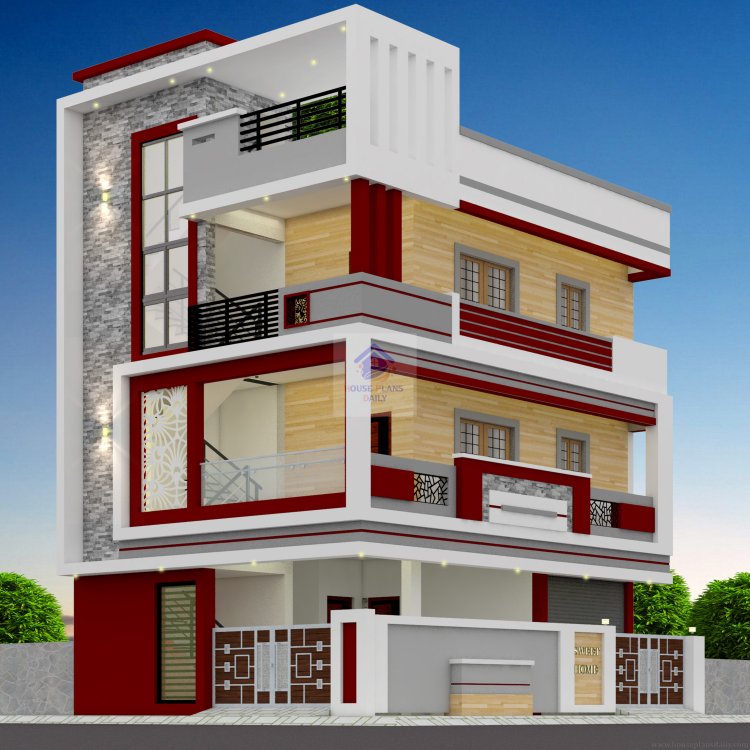 Modern House Plan and Elevation | House Design | Front Elevation Drawing