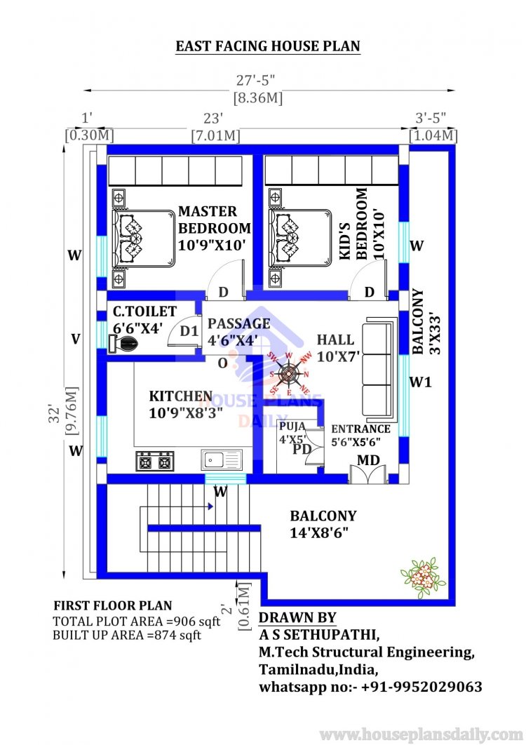 Modern House Plan and Elevation | House Design | Front Elevation ...