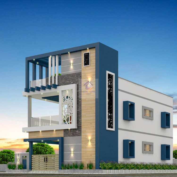 North Facing House Plan And Elevation 2 Bhk House Plan House 