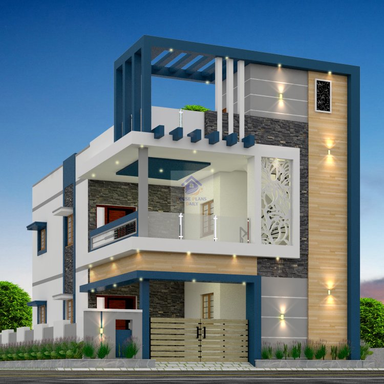 North Facing House Plan and Elevation | 2 bhk House Plan