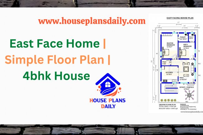 East Face Home | Simple Floor Plan | 4bhk House