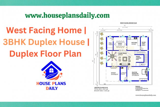 West Facing Home | 3BHK Duplex House | Duplex Floor Plan