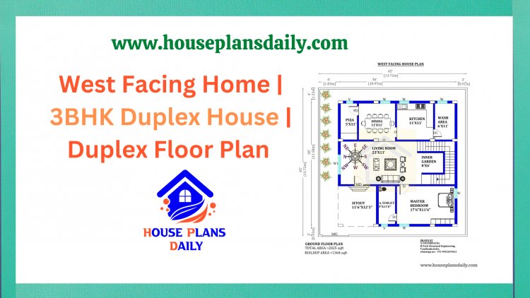 West Facing Home | 3BHK Duplex House | Duplex Floor Plan