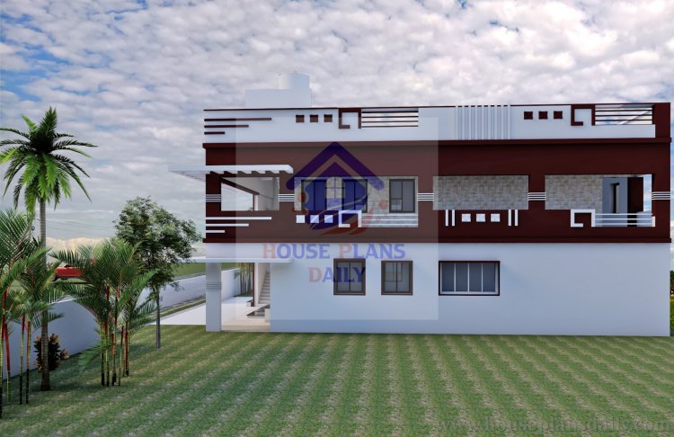 South Facing House Plan With Vastu | Simple Elevation Design