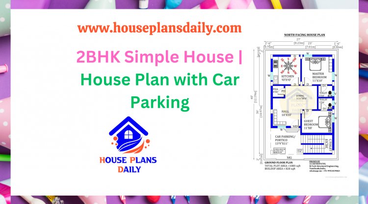 2BHK Simple House House Plan With Car Parking House Designs And 