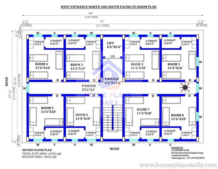 Hostel Plan | Hostel Floor Plan | Hostel Building Plan